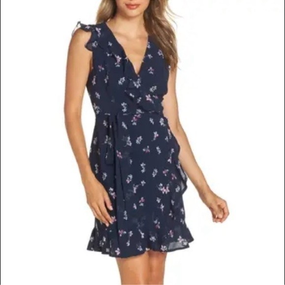 FAME AND PARTNERS ‘Tiffany’ Georgette Dress - Picture 1 of 9